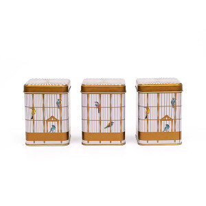 Evle Birdcage Kare Saklama Set Mini 3 Parça 