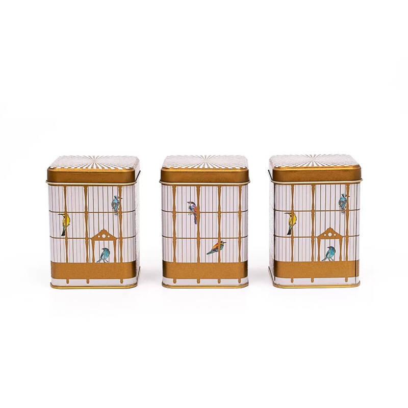 Evle Birdcage Kare Saklama Set Mini 3 Parça - 1