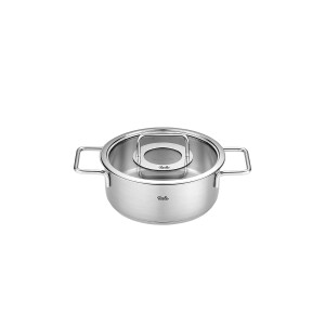 Fissler Pure Collection Cam Kapak Kısa Tencere 24 cm - FISSLER