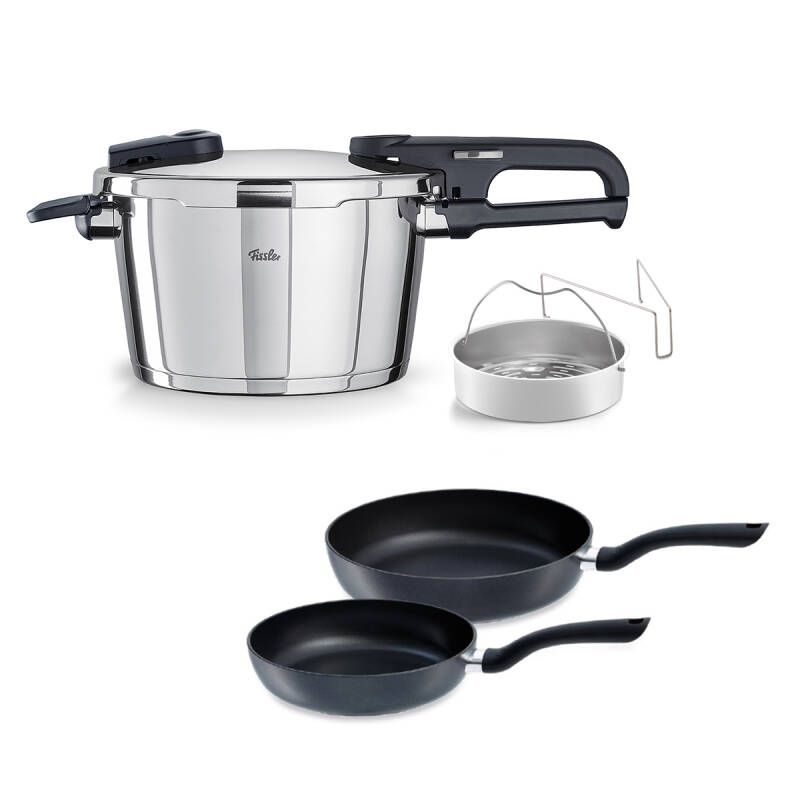 Fissler Vitaquick Edition 4,5 Litre Düdüklü Tencere + Tava Set - 1