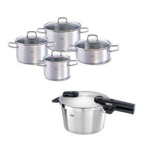 Fissler Vitaquick Premium 4,5 Litre Düdüklü + 8 Parça Viseo Tencere Seti - FISSLER