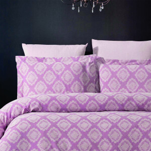 Maxstyle Damask Lyocell Mürdüm Çift Kişilik Nevresim Takımı - MAXSTYLE