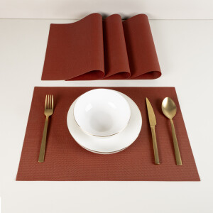 Maxstyle Harmony Mahogany 4 Parça Amerikan Servis Seti 30x45 cm - MAXSTYLE