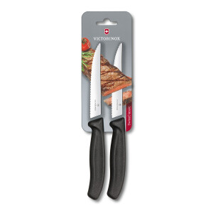 Victorinox Blisterli Biftek Bıçak Set 2 Parça Siyah 