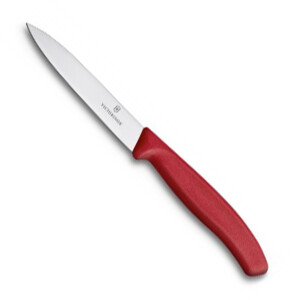 Victorinox Sivri Uçlu Soyma Bıçağı 10 Cm Kırmızı - VICTORINOX