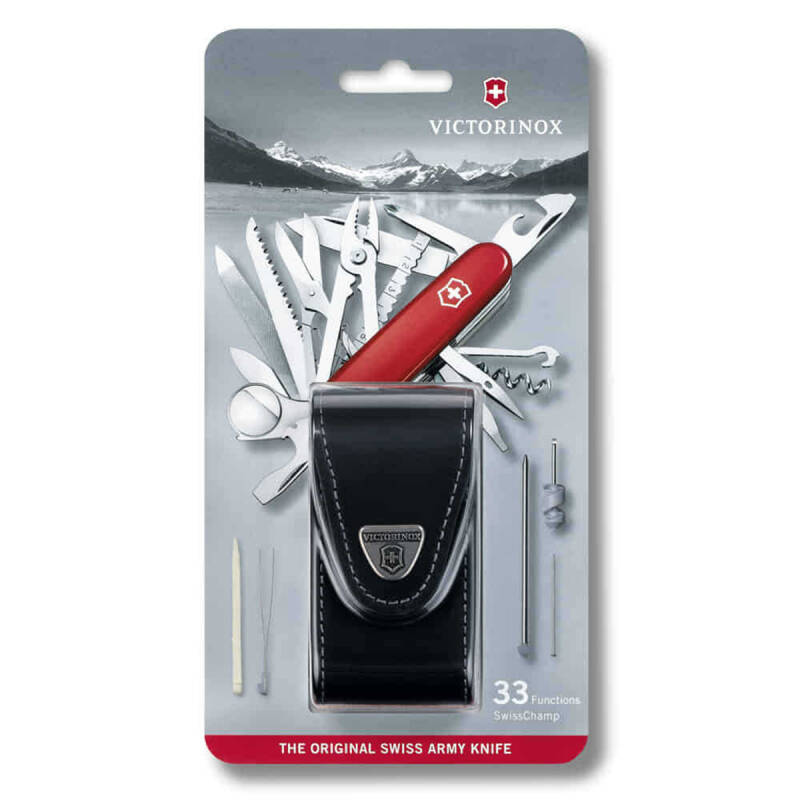 Victorinox Swiss Champ Deri Kılıflı Çakı (Blisterli) - 3