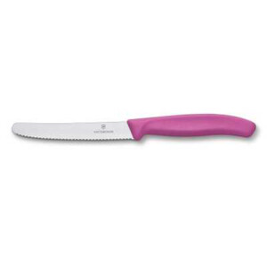 Victorinox Tırtıklı Domates & Sosis Bıçağı 11 Cm Pembe - VICTORINOX