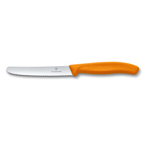 Victorinox Tırtıklı Domates & Sosis Bıçağı 11 Cm Turuncu - 1