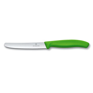 Victorinox Tırtıklı Domates & Sosis Bıçağı 11 Cm Yeşil - VICTORINOX