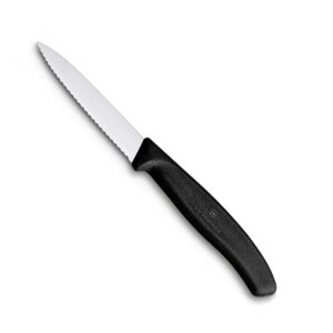 Victorinox Tırtıklı Soyma Bıçağı 8 Cm Siyah - VICTORINOX