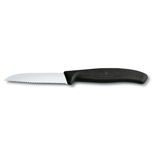 Victorinox Tırtıklı Soyma Bıçağı 8 Cm Siyah - VICTORINOX